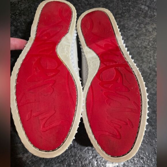 Christian Louboutin Yacht Spike Leather Loafers Size 36/6 White - Picture 7 of 10